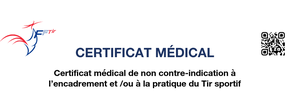 Titre du certificat médical pour la pratique du tir sportif
